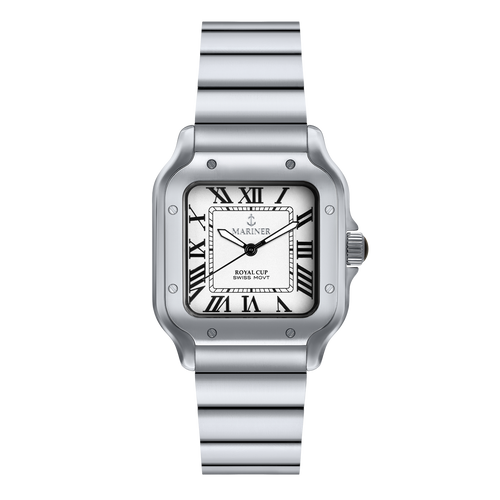 שעון MARINER מרינר לגבר דגם 9091 לוח לבן