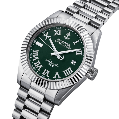 שעון MARINER מרינר לגבר דגם 9011 לוח ירוק תמונה 2
