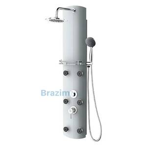 פנל פינוק למקלחת סיוון אופיר 265 עם ג׳טים ומדף זכוכית
