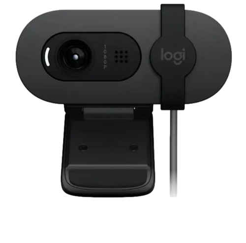 מצלמת רשת עם מיקרופון בצבע גרפיט Logitech Brio 105 FULL HD 1080P