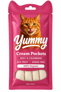 יאמי ליקוקי בקר וחמוציות לחתול 60 גרם YUMMY
