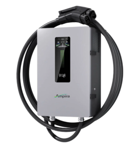 עמדת טעינה DC לרכב חשמלי RFID-WIFI 30KW עם כבל 8 מטר AMPIRA