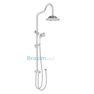 מוט פינוק למקלחת סיוון אופיר Antique בגימור ניקל מוברש