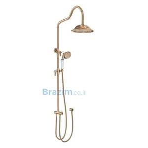 מוט פינוק למקלחת סיוון אופיר 5109RG מסדרת Antique בגימור רוז גולד
