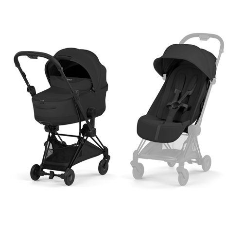 טיולון קויה Cybex Coya 2 – יוקרה, אולטרה-קומפקטיות ונוחות ללא פשרות שילדה כרום חום שחור