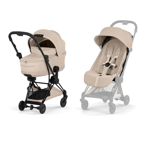 טיולון קויה Cybex Coya 2 – יוקרה, אולטרה-קומפקטיות ונוחות ללא פשרות שילדה שחור מט בז'