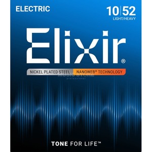 סט מיתרים לחשמלית ELIXIR 12077 NANOWEB 10-52