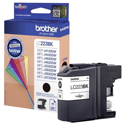 ראש דיו שחור מקורי Brother LC-223BK (550 דפים)