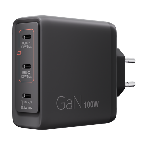 Lenovo Multi-port USB-C 100W GaN Charger G0A6100BEU לנובו