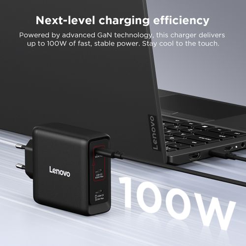 Lenovo Multi-port USB-C 100W GaN Charger G0A6100BEU לנובו