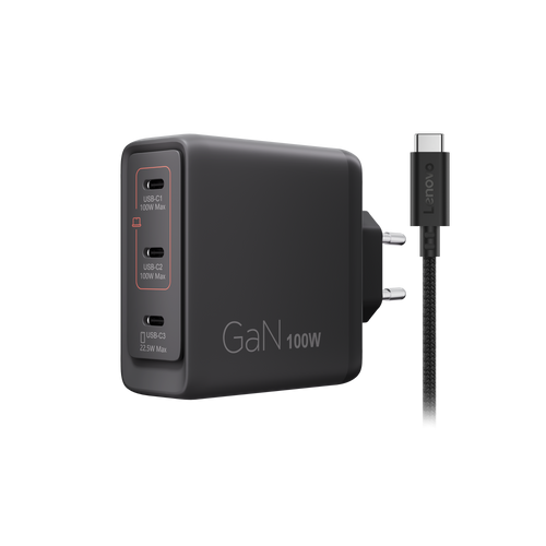 Lenovo Multi-port USB-C 100W GaN Charger G0A6100BEU לנובו