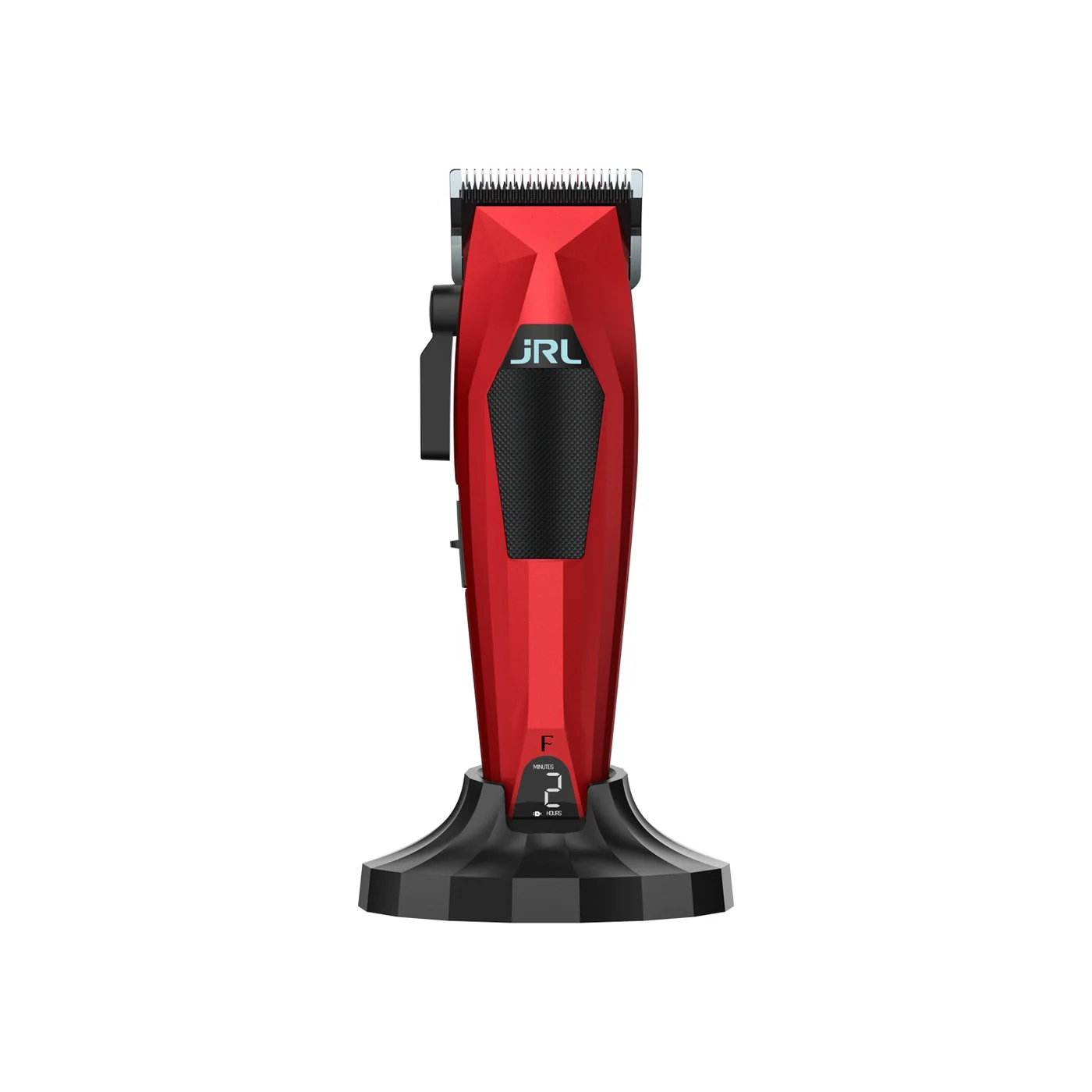 מכונת תספורת מקצועית JRL 3000C בצבע אדום – מנוע Brushless עוצמתי 7,800 סל״ד עם להב Taper ומעמד טעינה
