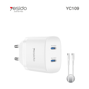 YESIDO YC109 מטען קיר 45W עם 2 יציאות Type-C