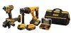 סט 3 כלים + שתי סוללות 5Ah ומטען DeWALT DCK330P2