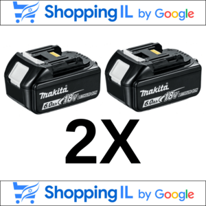 2 סוללות מקוריות 6AH באחריות היבואן הרישמי MAKITA מקיטה