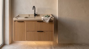 כיור חרס אינטגרלי 80X47X22 ס"מ שפה עבה פרגמון מט 9408P סיוון אופיר