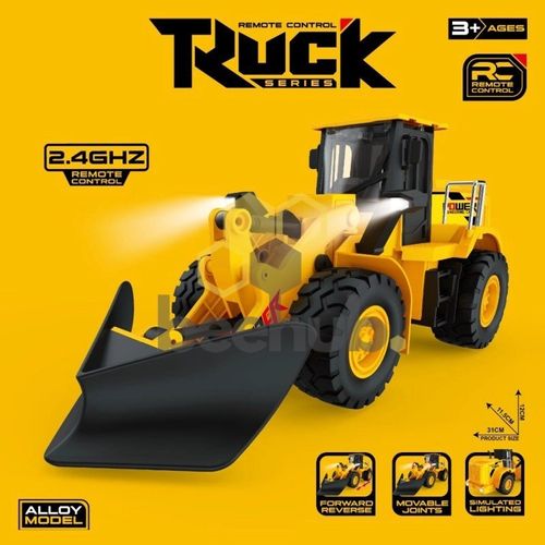 מפלסת שלג ועפר על שלט רחוק 2.4GHz עם כף מתכת תאורת לד וצמיגי שטח