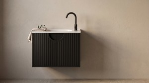 כיור חרס אינטגרלי סקיני 60X30X18 ס"מ לבן מבריק 9603W סיוון אופיר