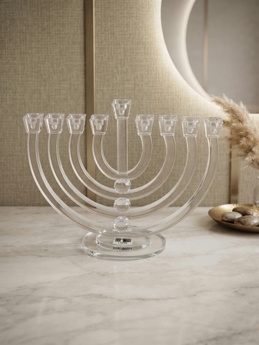 חנוכיה קריסטל קשתות דגם 