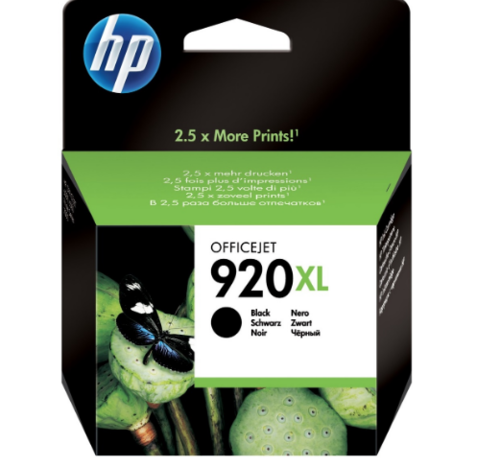 ראש דיו שחור מקורי HP 920XL CD975AE (1,200 דפים)
