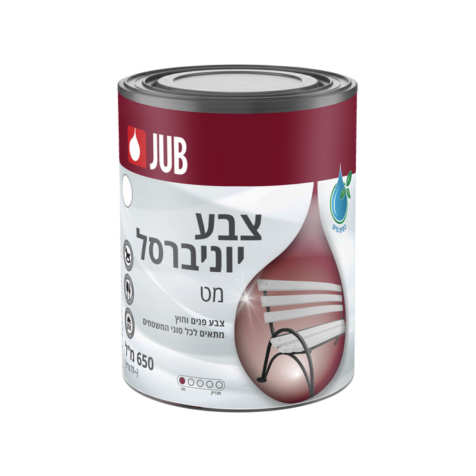 צבע יוניברסל לעץ ולמתכת על בסיס מים JUBIN Decor Universal – ‏650 מ״ל