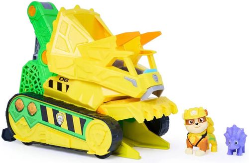מפרץ ההרפתקאות אי הדינוזאורים בולדוזר חילוץ ונגיסה של ראבל עם דמויות ראבל ודינוזאור