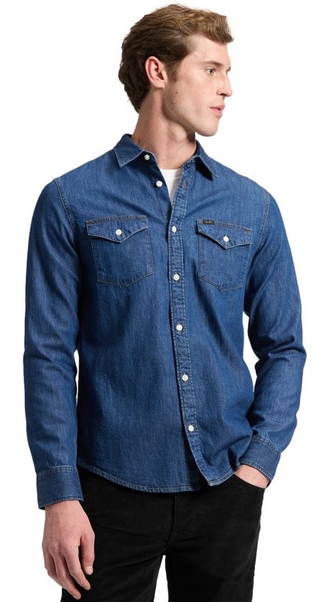 חולצה מכופתרת לי Lee Regular Denim Shirt | גברים 