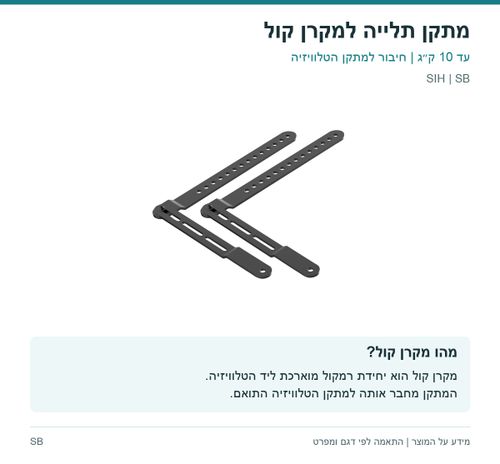 מתקן תלייה למקרן קול — מהו מקרן קול? | SIH SB