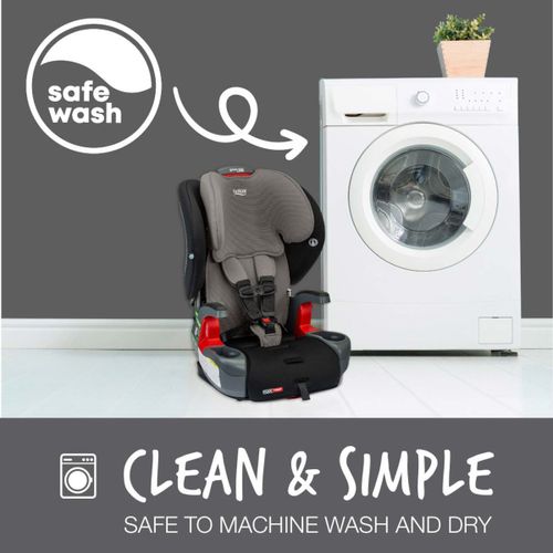 כסא בטיחות ובוסטר גרו וויט יו קליקטייט GrowWithYou CT SafeWash ברייטקס Britax צבע שחור 