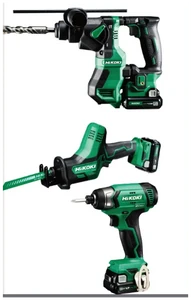 סט HIKOKI KC12DB3 שלושה כלי 12V עם סוללות ומטען