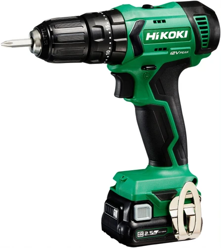 מקדחה־מברגה רוטטת HIKOKI DV12DA 12V עם שתי סוללות ומטען