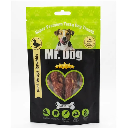 Mr Dog חטיף רולים מצופים ברווז 80 גרם