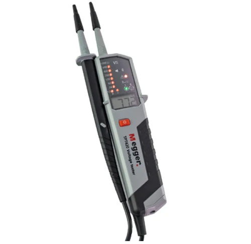 בודק מתח דו־קוטבי MEGGER TPT420 עם תצוגת LCD ו־LED עד 1500V DC