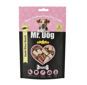 Mr Dog חטיף נגיסי סושי 80 גרם