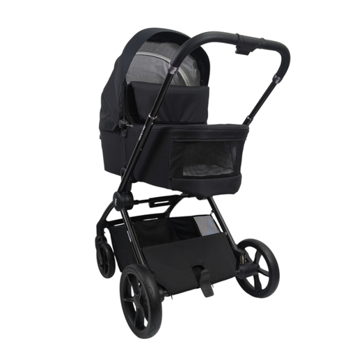 עגלה משולבת LEGACY  עם סל שכיבה מתקפל מבית BabySafe (שחור)
