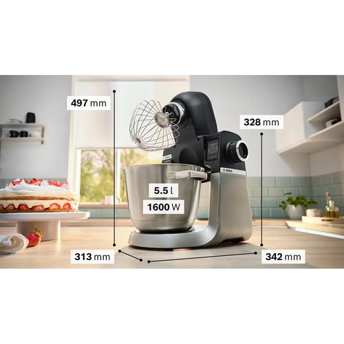 ‏⁧מיקסר מקצועי 5.5 ליטר ⁦Bosch⁩ בוש ⁦MUMS6ZS00⁩ - 1600 ואט⁩‏