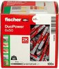 מיתד ניילון אוניברסלי 6 מ"מ אורך 50 מ"מ עם בורג DUOPOWER מארז 100 יח - Fischer