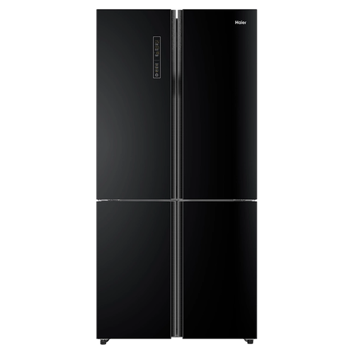 ‏⁧מקרר מקפיא תחתון האייר ⁦Haier HRF-7100F⁩ עם 4 דלתות בנפח 605 ליטר נטו וטכנולוגיית ⁦Inverter⁩ – שחור⁩‏