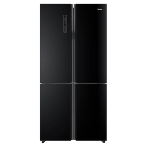 ‏⁧מקרר מקפיא תחתון האייר ⁦Haier HRF-7100F⁩ עם 4 דלתות בנפח 605 ליטר נטו וטכנולוגיית ⁦Inverter⁩ – שחור⁩‏