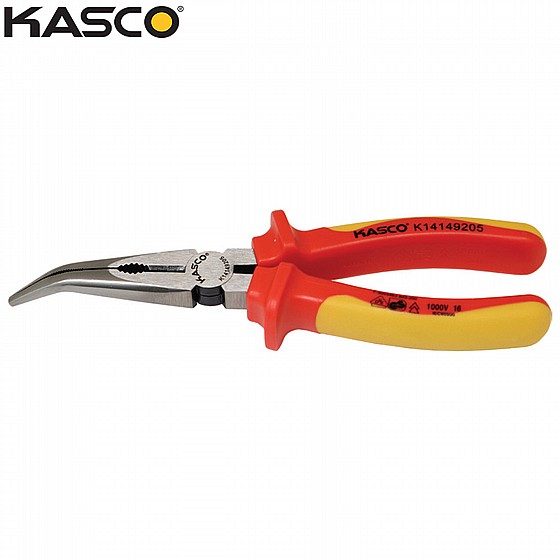 פלייר אף עקום מבודד 1000V - VDE ידית סופט גריפ קשקו kasco 