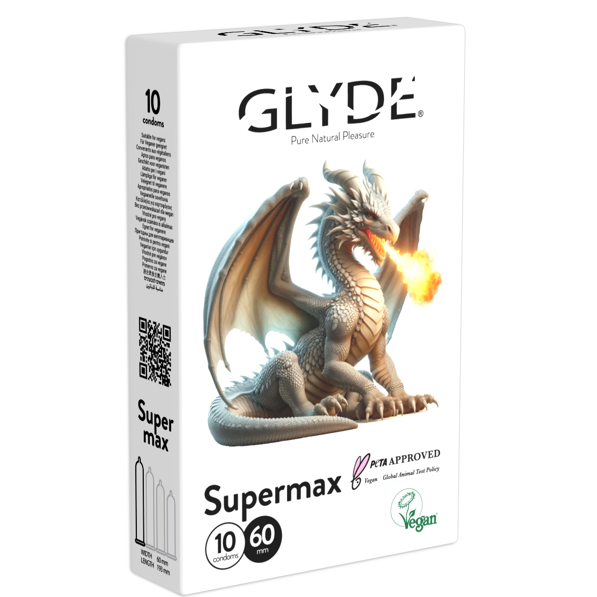 קונדום GLYDE סופרמקס – רחב במיוחד 10 יח