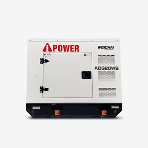 גנרטור דיזל מושתק קירור מים אמריקאי 20KVA כולל חופת השתקה A-ipower
