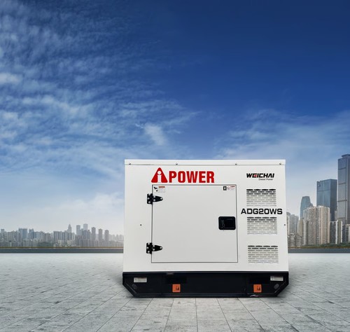 גנרטור דיזל מושתק קירור מים אמריקאי 20KVA כולל חופת השתקה A-ipower