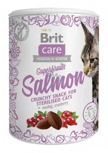 חטיף כריות קראנץ' לחתולים בריט קר (Brit Care) בטעם סלמון 