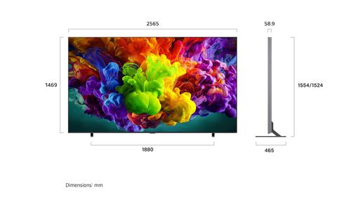 115 אינץ' LG QNED evo AI QNED93B MiniLED  טלוויזיה חכמה דגם 115QNED93B6