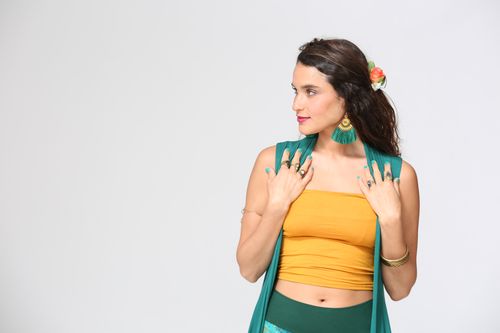 גופיה בטן ספגטי חלק