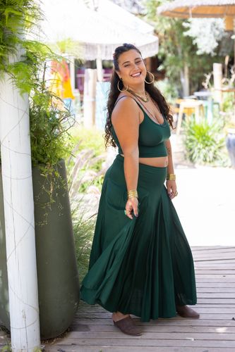 גופיה בטן ספגטי חלק plus size
