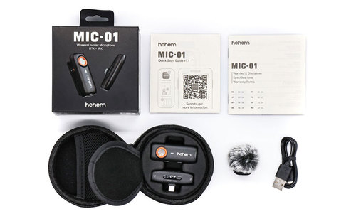 מיקרופון אלחוטי למסמארטפון ליוצרי תוכן - Hohem MIC-01