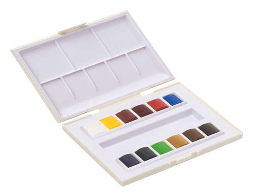 סט צבעי מים 12 קוביות + אחיזת גומי La Petite Aquarelle