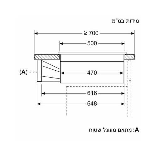כיריים אינדוקציה משולבת קולט SIEMENS ED81AHQ26E שחור מט